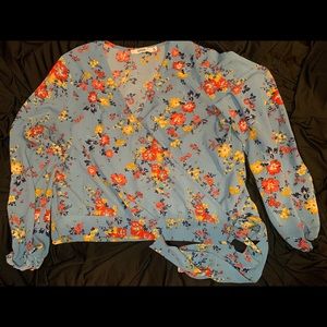 Floral Wrap Top